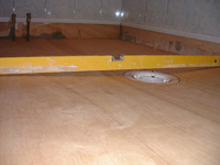 wet room sloped floor